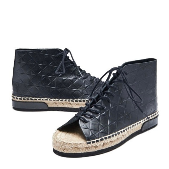 New Miista Imogen Peep Toe Leather Espadrilles Size 37​ - Picture 12 of 12